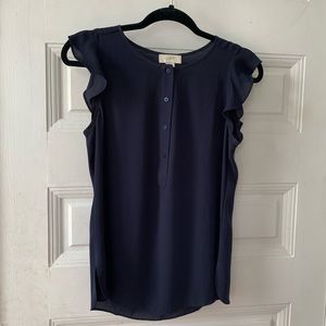 LOFT Ruffle Sleeveless Blouse
